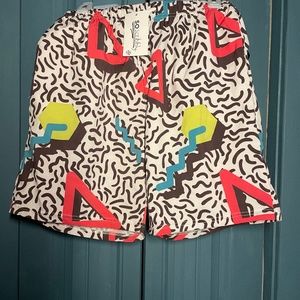 Men’s SoScribbly 80’s inspired Trunks XL/XXL
